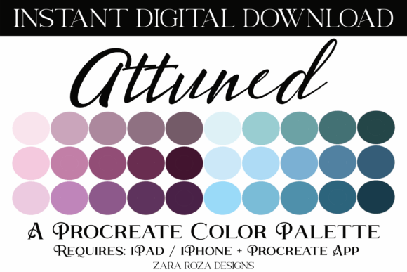 Attuned Procreate Color Palette: A Brand Designer’s Perspective on Small Business Add-Ons