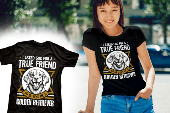 Best Golden Retriever Dog T-shirt Design for T-Shirt Designs