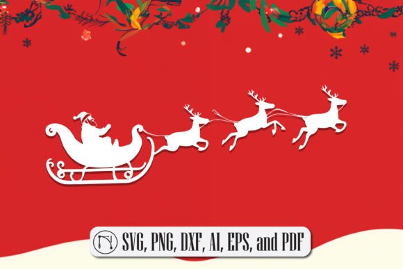 Christmas Reindeer Sleigh SVG Cut File Review