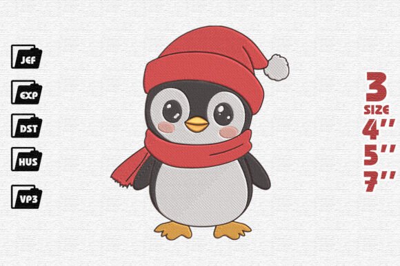 Cute Penguin Christmas Embroidery: A Designer’s Review for Holiday Projects