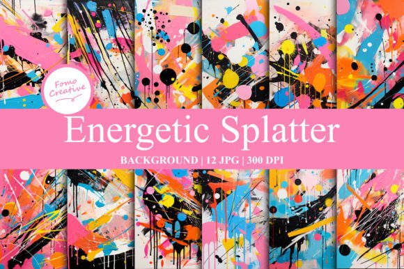 Energetic Splatter Background: A Bold Addition to Modern Branding