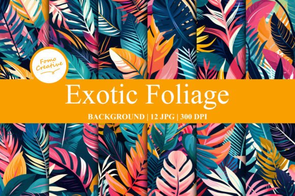 Exotic Foliage Background for Branding and Packaging Design