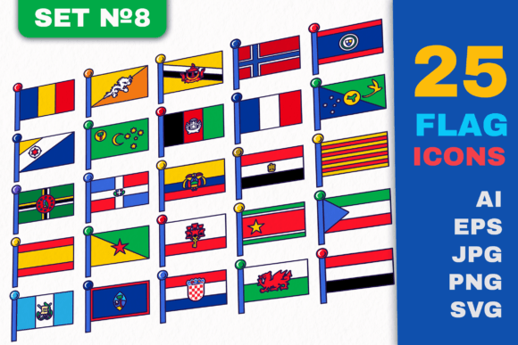Flag Icons Set 8 Review: Boosting Visual Identity and Marketing Impact