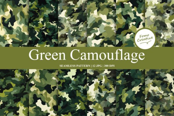 Green Camouflage Seamless Pattern Review for Brand Design