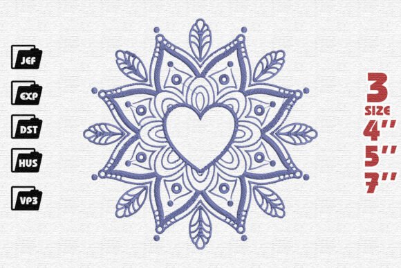 Heart Snowflake Embroidery: A Delicate Holiday Design for Real Projects