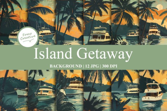 Island Getaway Background: A Vibrant Addition to Your Design Toolkit