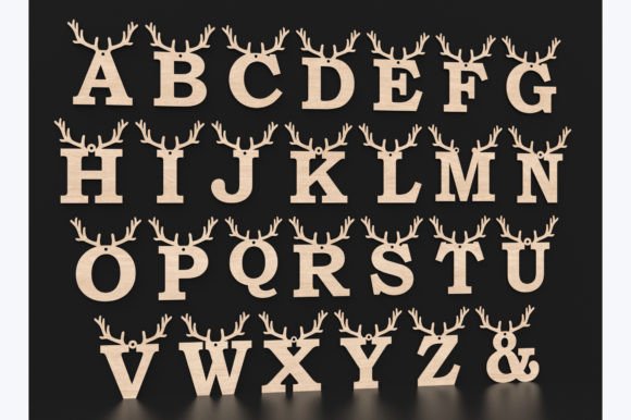 Laser Cut Reindeer Letter Baubles for Festive Branding and Winter Amp Appeal