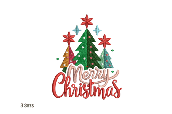 Merry Christmas Machine Embroidery for Holiday Crafts