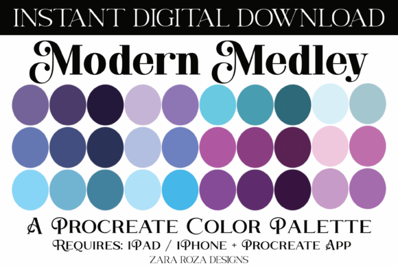 Modern Medley Procreate Color Palette Review: Add-Ons for Crafters