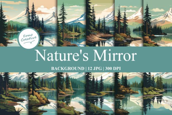 Nature’s Mirror Background: A Versatile Design Asset for Creative Publishers