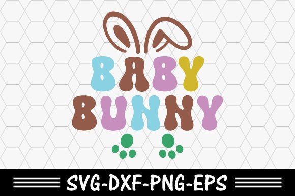 Retro Easter Svg,Retro Baby Bunny Svg, B: T-Shirt Designs & Blog Graphics