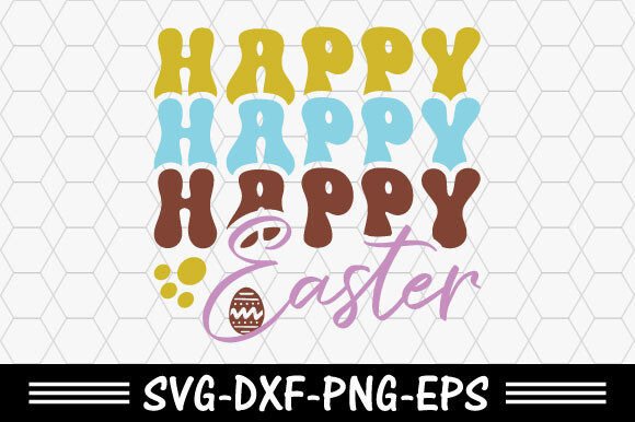Retro Easter Svg,Retro Happy Easter Svg for T-Shirt Designs