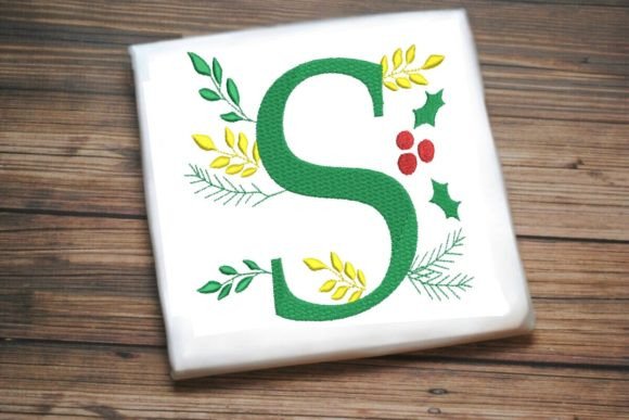 S Christmas Monogram Alphabet Decoration for Holiday Branding