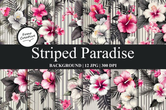 Striped Paradise Background: A Fresh Addition to Your Design Toolkit