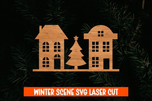 Winter Amp Buildings Cut File SVG Adds Festive Flair to Local Business Branding